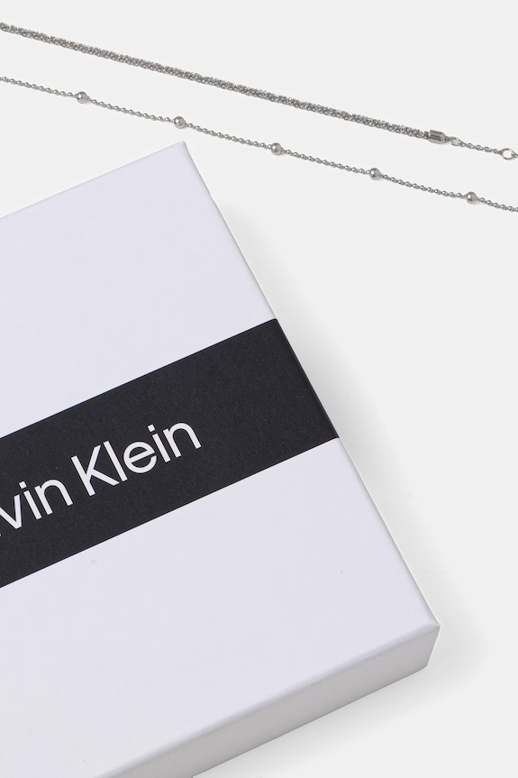 Doplnky Calvin Klein náramok dámsky z ušľachtilej ocele 2-pak 35000947 strieborná