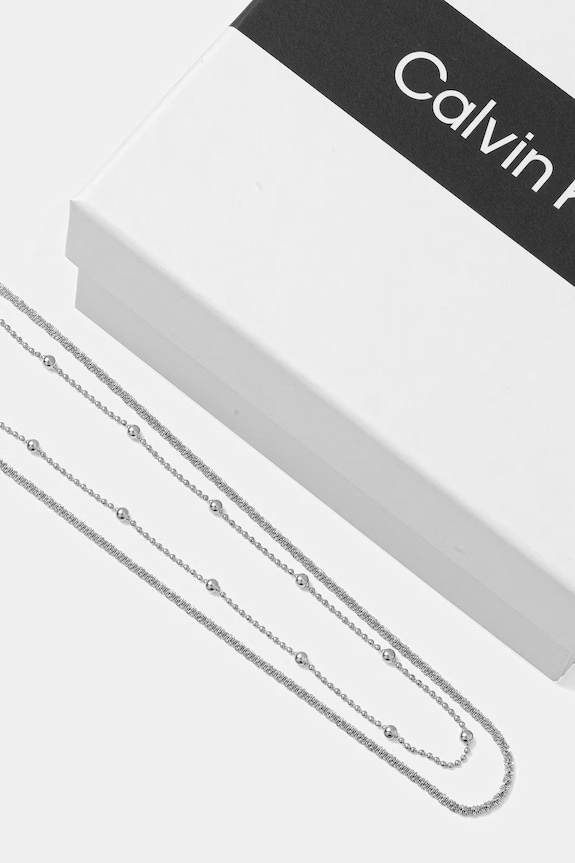 Calvin Klein náhrdelník dámsky z ušľachtilej ocele 2-pak strieborná 35000949