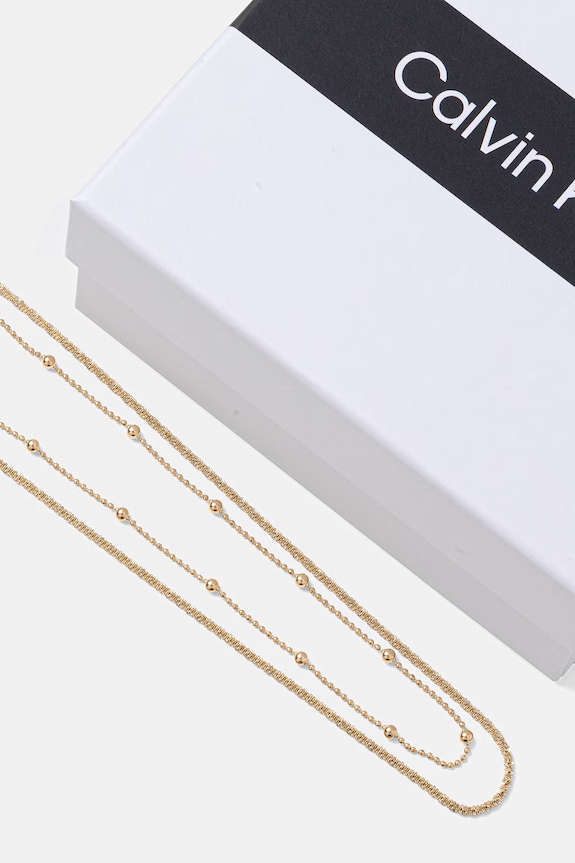 Calvin Klein náhrdelník dámsky z ušľachtilej ocele 2-pak zlatá 35000950