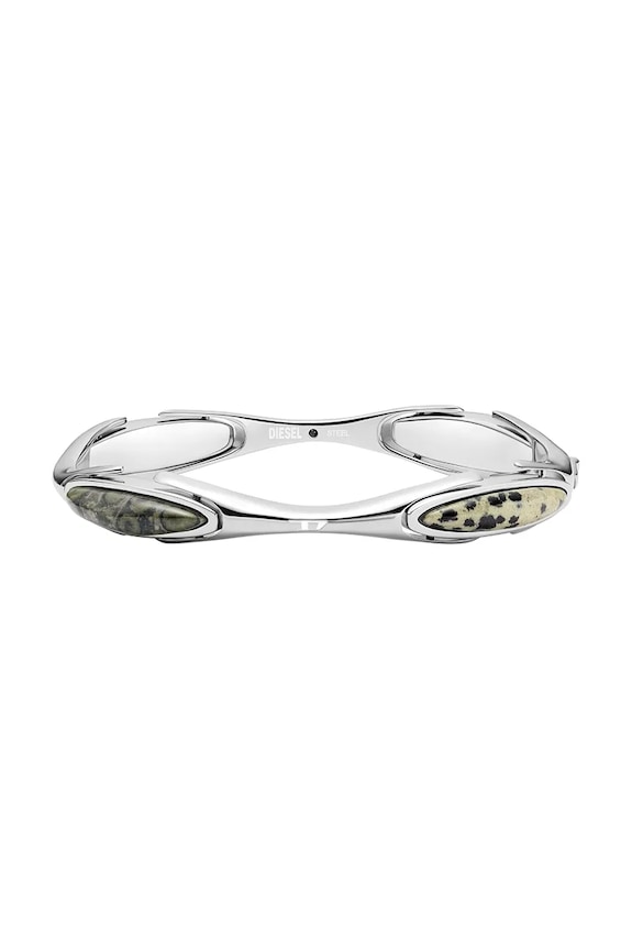 Diesel brățară pentru femei, din oțel inoxidabil cu jasp argintiu DX1678040