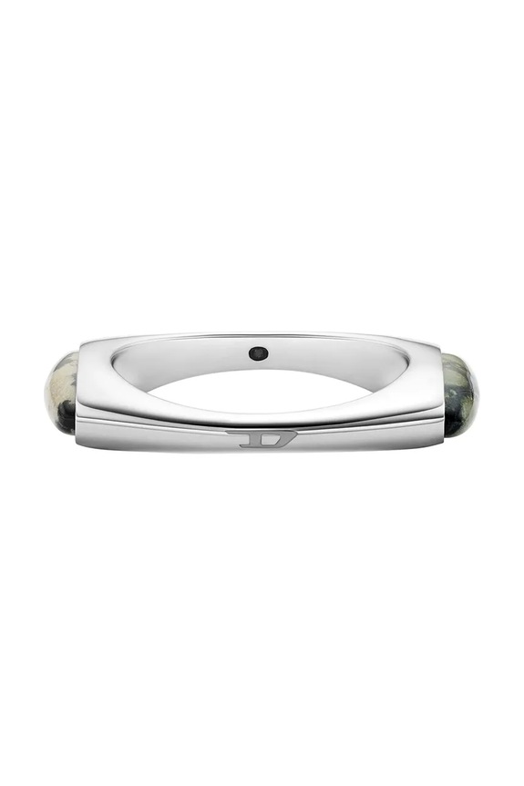 Accesorii Diesel inel pentru femei, din oțel chirurgical cu jasp DX1679040 argintiu