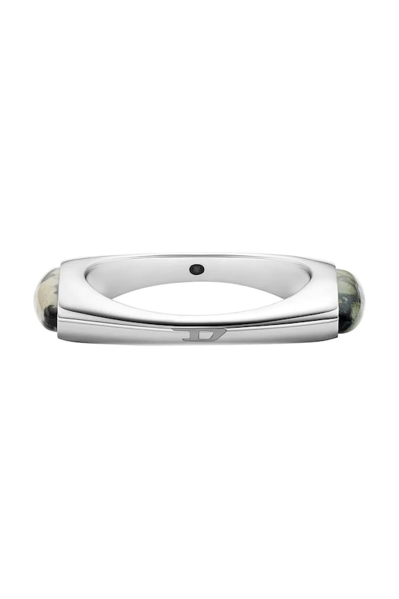 Accesorii Diesel inel pentru femei, din oțel chirurgical cu jasp DX1679040 argintiu