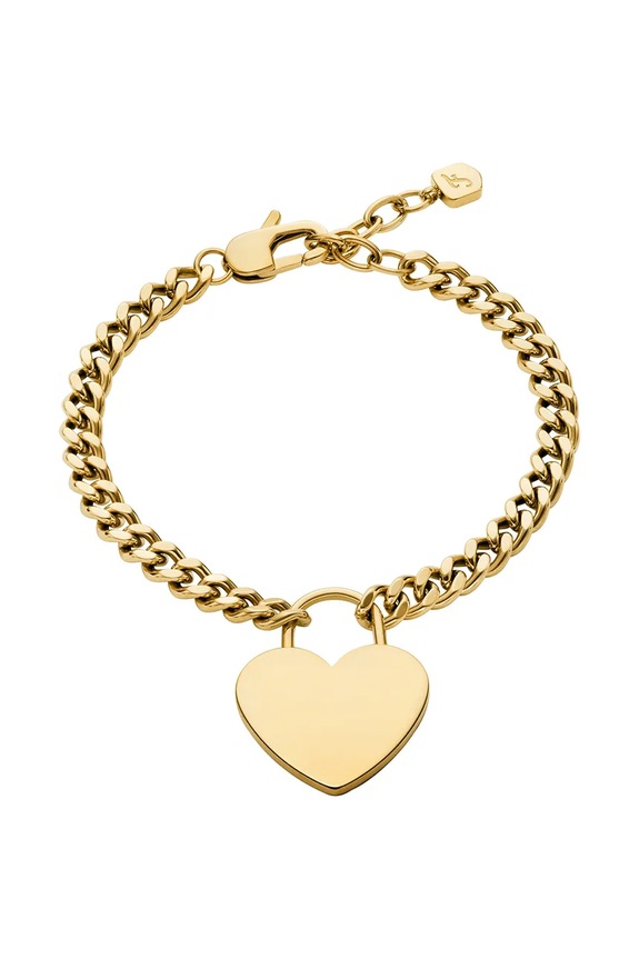 Fossil brățară pentru femei, din oțel inoxidabil fără piatră Sutton aur JF04959710
