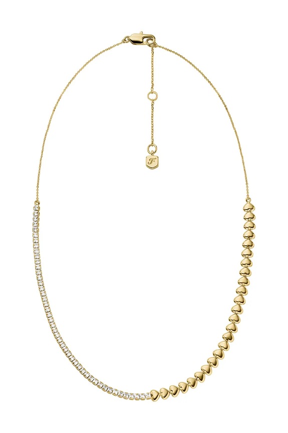 Fossil colier pentru femei, cu cristal Sutton JA7302710 aur AA00