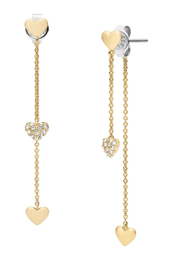 Fossil cercei pentru femei, cu cristal Sutton aur JA7300710
