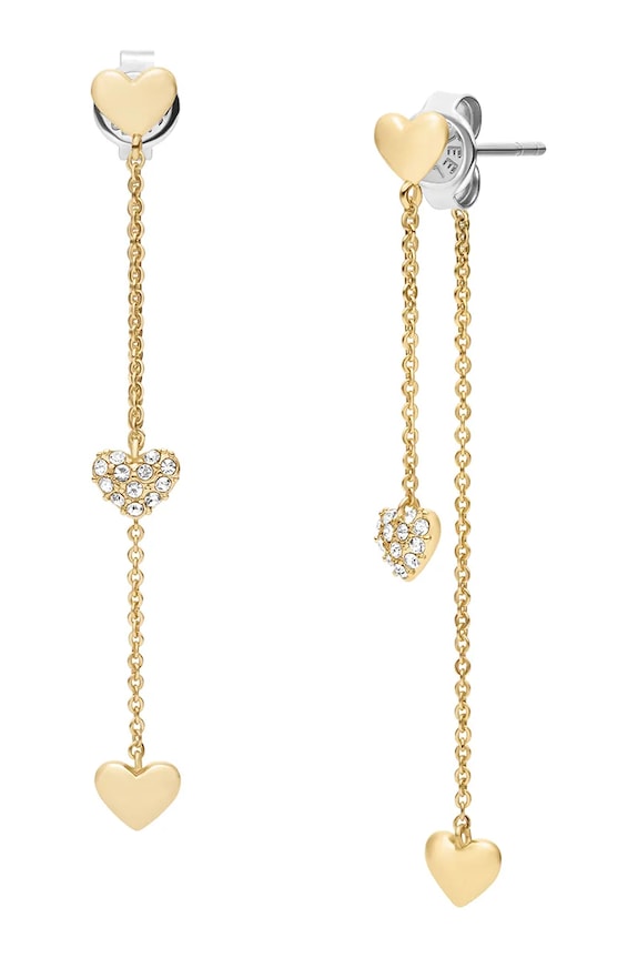 Fossil cercei pentru femei, cu cristal Sutton aur JA7300710