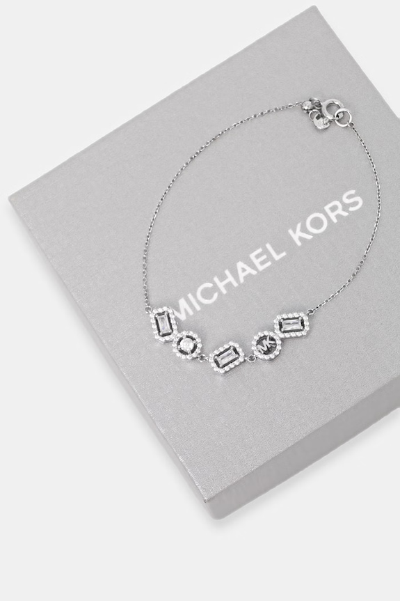 Akcesoria Michael Kors bransoletka damska srebrna z cyrkonią MKC1842040 srebrny