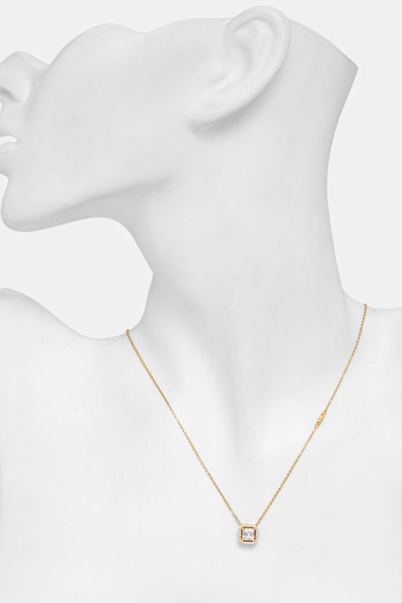 Michael Kors colier cu pandantiv de damă din argint placat cu aur cu zirconiu cubic aur MKC1843710