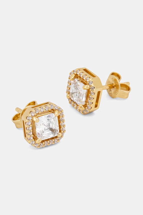 Michael Kors cercei pentru femei, din argint placat cu aur cu zirconiu cubic MKC1845710 aur AA00