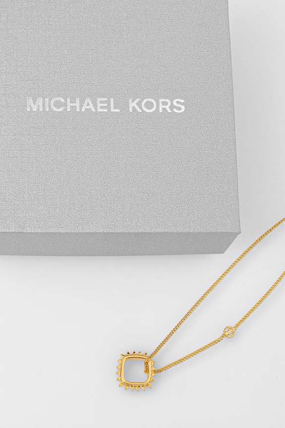 Accesorii Michael Kors colier cu pandantiv pentru femei placat cu aur cu zirconiu cubic MKJ8609710 aur
