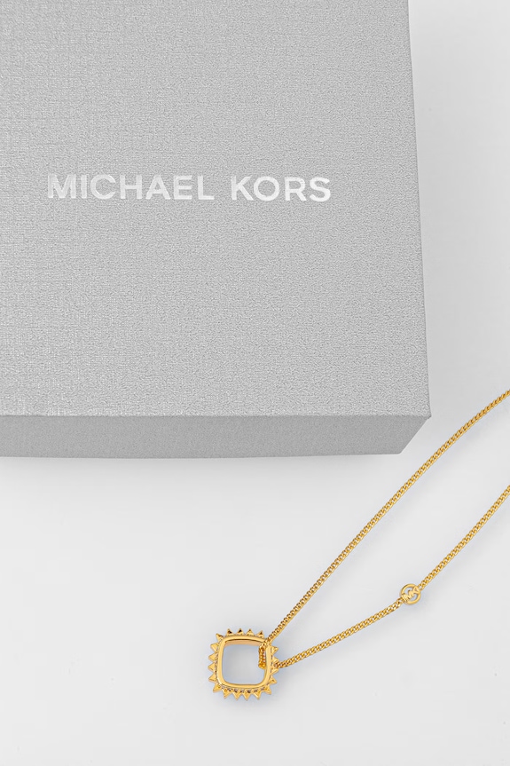Accesorii Michael Kors colier cu pandantiv pentru femei placat cu aur cu zirconiu cubic MKJ8609710 aur
