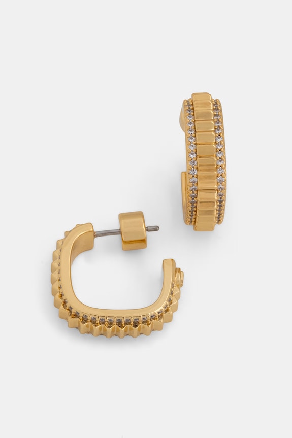 Accesorii Michael Kors cercei pentru femei placați cu aur cu zirconiu cubic MKJ8613710 aur