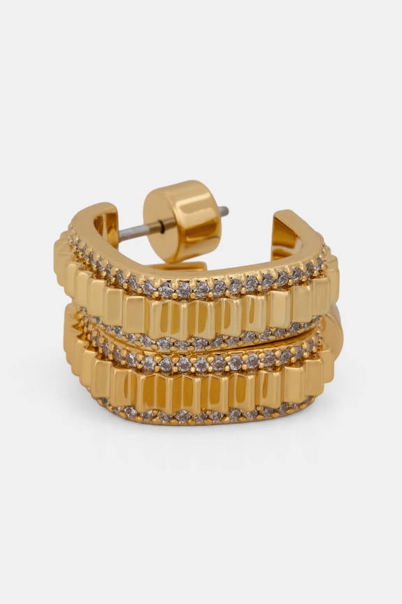 Michael Kors cercei pentru femei placați cu aur cu zirconiu cubic aur MKJ8613710