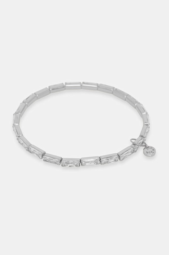 Michael Kors brățară de tenis pentru femei, din alamă cu zirconiu cubic argintiu MKJ8614040