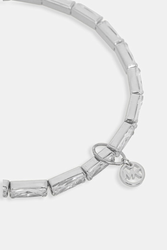 Michael Kors brățară de tenis pentru femei, din alamă cu zirconiu cubic MKJ8614040 argintiu AA00