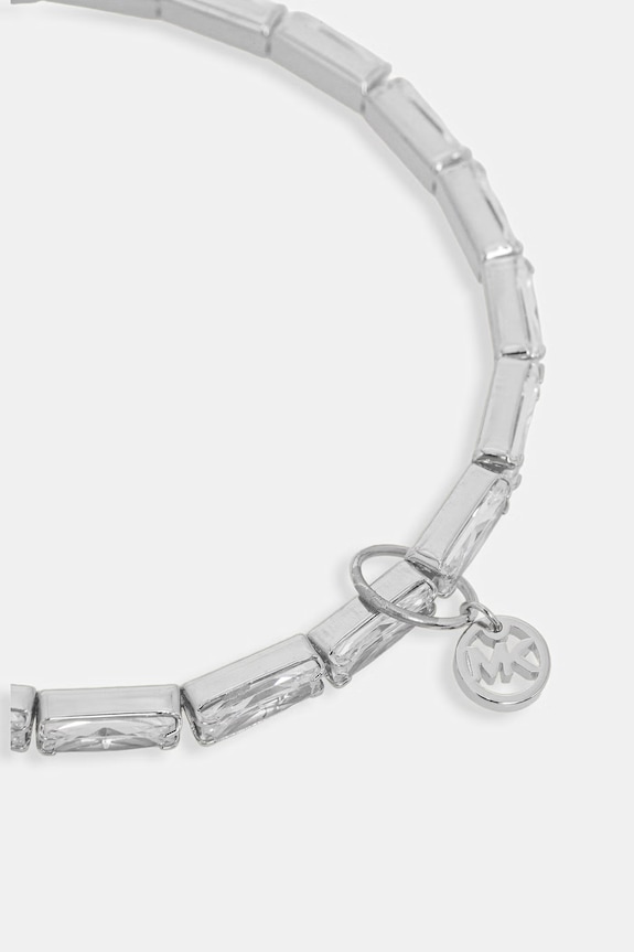 Michael Kors brățară de tenis pentru femei, din alamă cu zirconiu cubic MKJ8614040 argintiu AA00