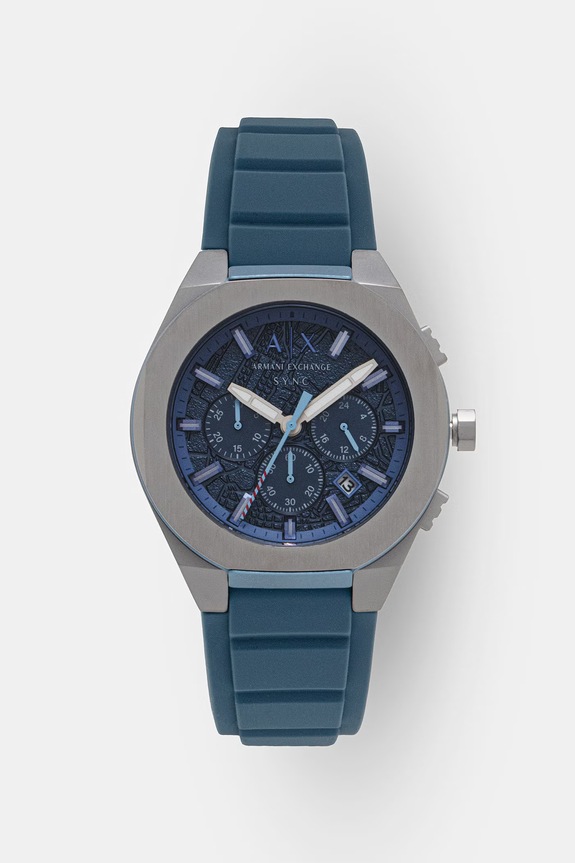 Armani Exchange zegarek sportowy damski Sync niebieski AX4291