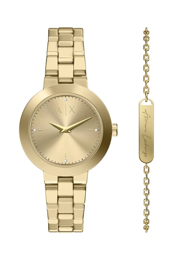 Armani Exchange ceas pentru femei Jackie aur AX7177SET