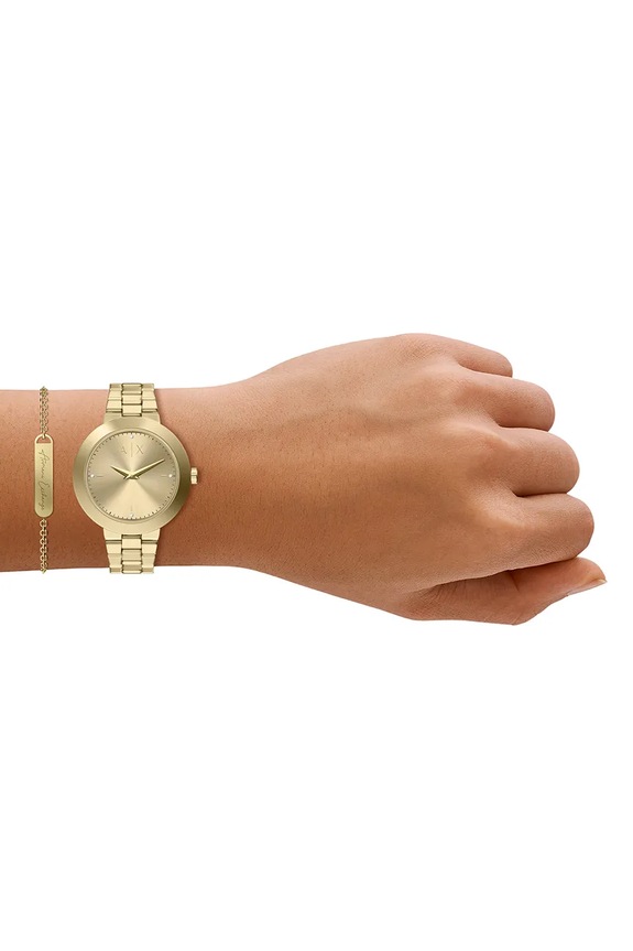 Armani Exchange ceas pentru femei Jackie AX7177SET aur