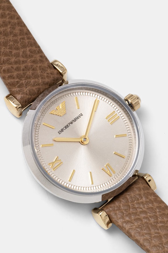 Akcesoria Emporio Armani zegarek damski Gianni T-Bar AR11770 beżowy