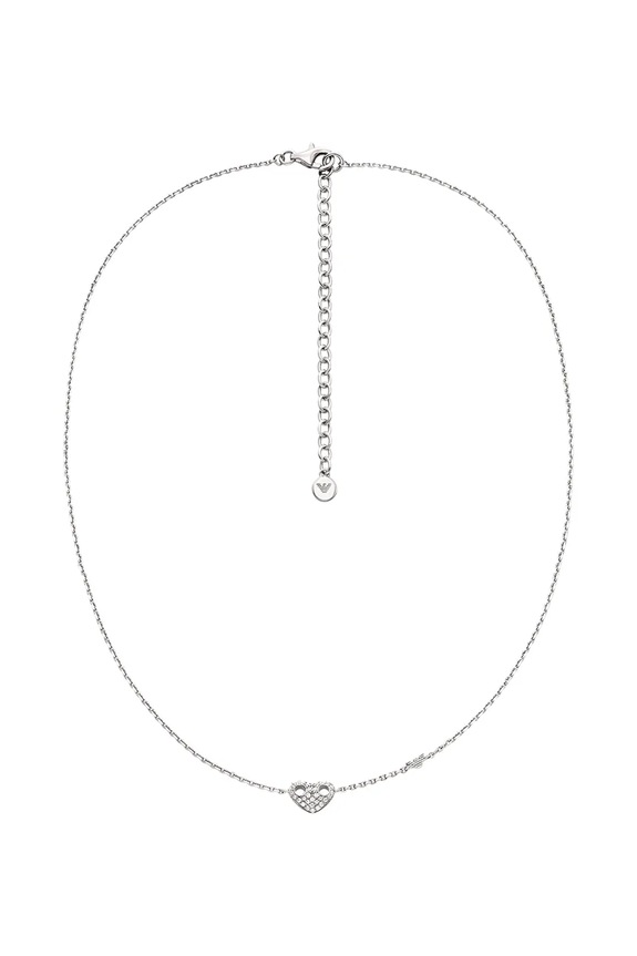 Emporio Armani řetízek dámský stříbrný s kubickým zirkonem Sentimental EG3646040 stříbrná AA00