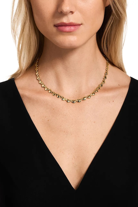 Akcesoria Emporio Armani naszyjnik damski mosiężny bez kamienia Sentimental EGS3330710 złoty