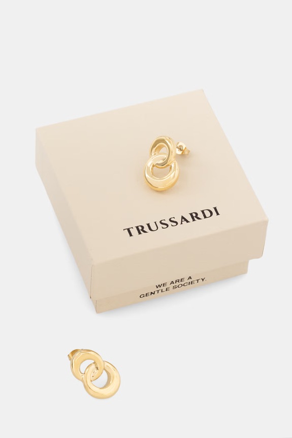 Trussardi cercei pentru femei, din oțel inoxidabil T-BOLD aur TJBJV04