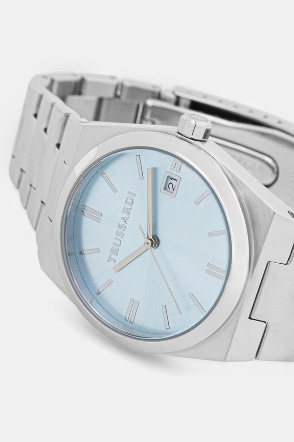 Trussardi set ceas și brățară pentru femei T-MILANO argintiu R2453175501