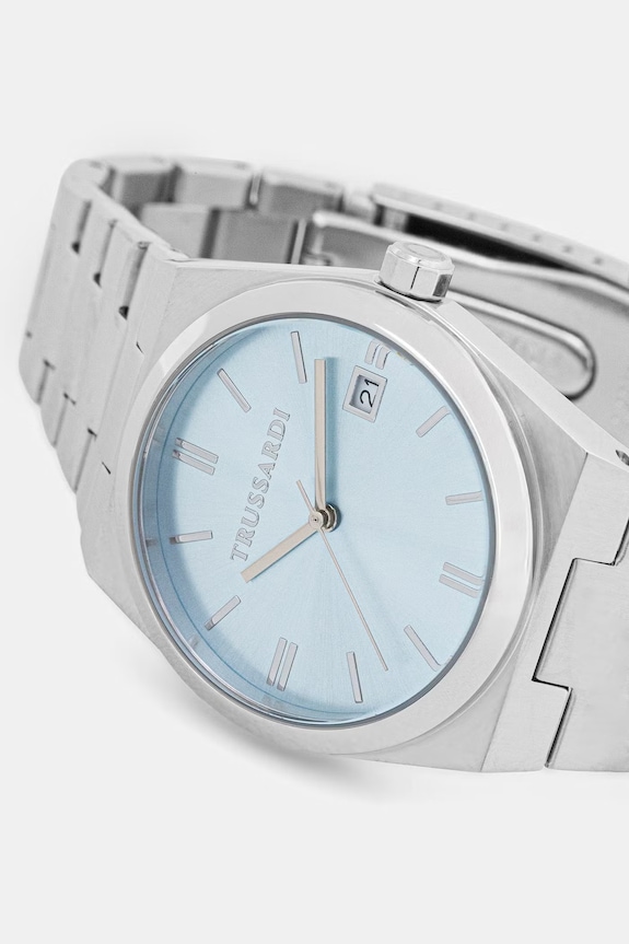 Trussardi set ceas și brățară pentru femei T-MILANO argintiu R2453175501