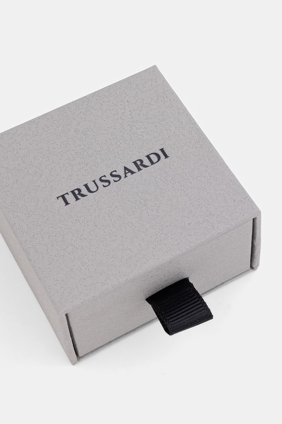 Trussardi kolczyki damskie ze stali nierdzewnej z kryształem srebrny TJAYF15