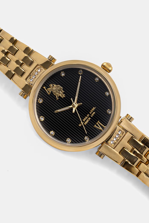 U.S. Polo Assn. zegarek damski MARGOT USP8247BK złoty AA00