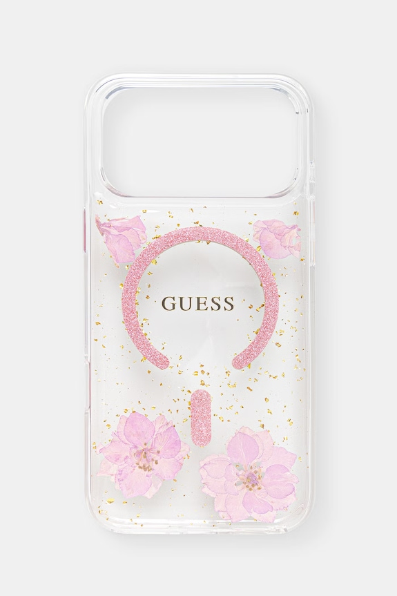 Guess etui na telefon iPhone 17 Pro Max różowy GUHMP17XRBFGFGMP