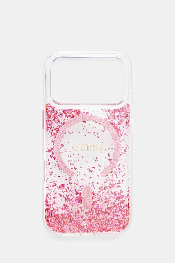 Guess etui na telefon damskie iPhone 17 Pro różowy GUHMP17LRGRGEP