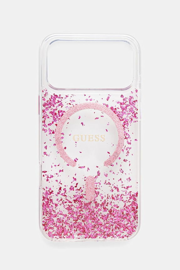 Guess etui na telefon damskie iPhone 17 Pro Max różowy GUHMP17XRGRGEP