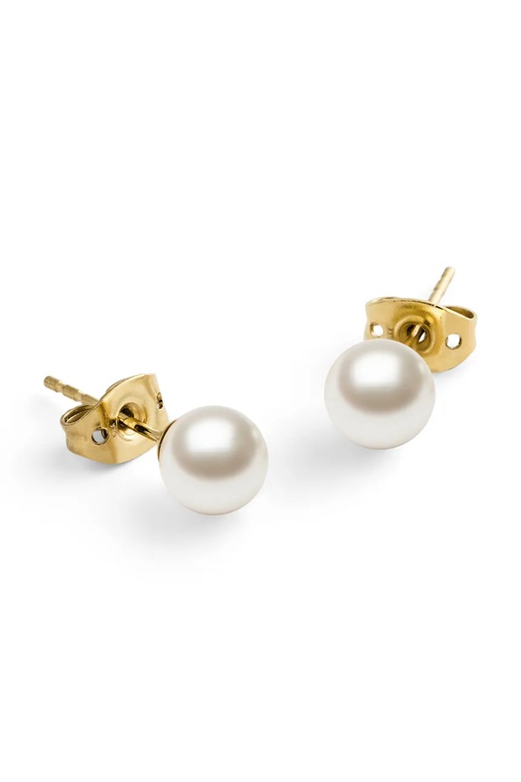 Daniel Wellington σκουλαρίκια γυναικεία από ανοξείδωτο ατσάλι με μαργαριτάρι DW00401955 χρυσαφί AA00