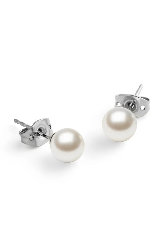 Daniel Wellington σκουλαρίκια γυναικεία από ανοξείδωτο ατσάλι με μαργαριτάρι DW00401954 ασημί AA00