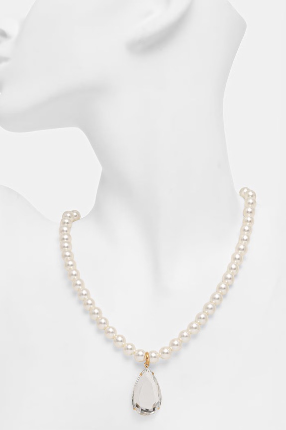 Doplnky Lilou náhrdelník dámsky Glamour 275/380/LAN/PEB/BIA/PO béžová