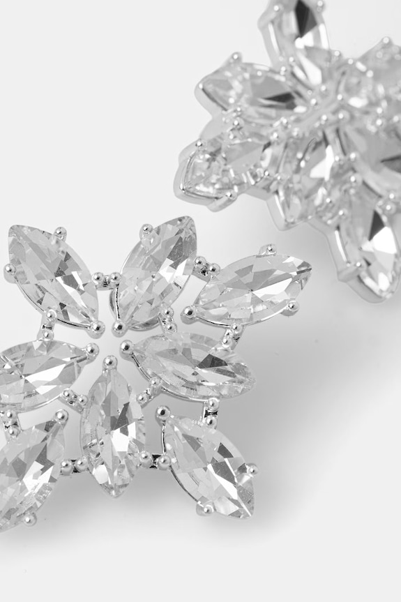 Lilou cercei pentru femei placate cu argint cristal Glamour 275/30/KOL/BIA/KR/SR argintiu AA00