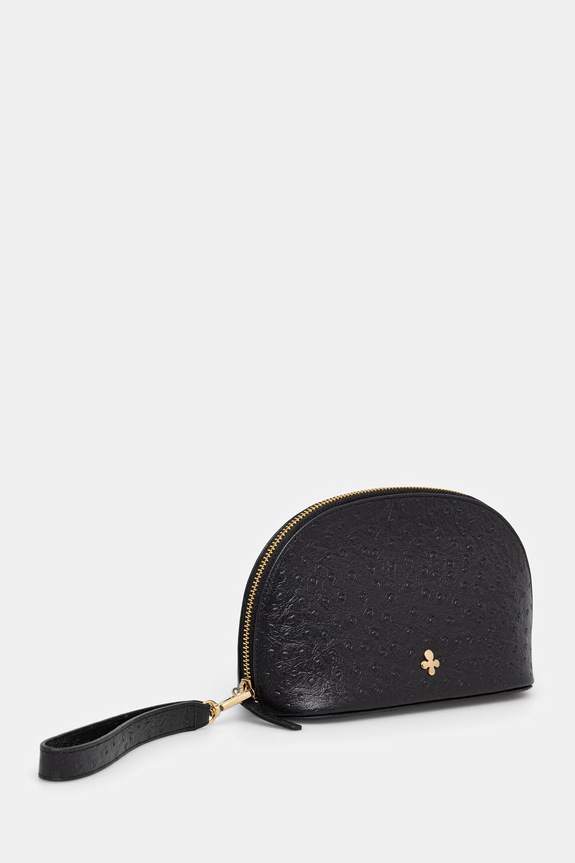 Lilou kopertówka damska skórzana BAG/POUCH/BLAOST/PO czarny AA00