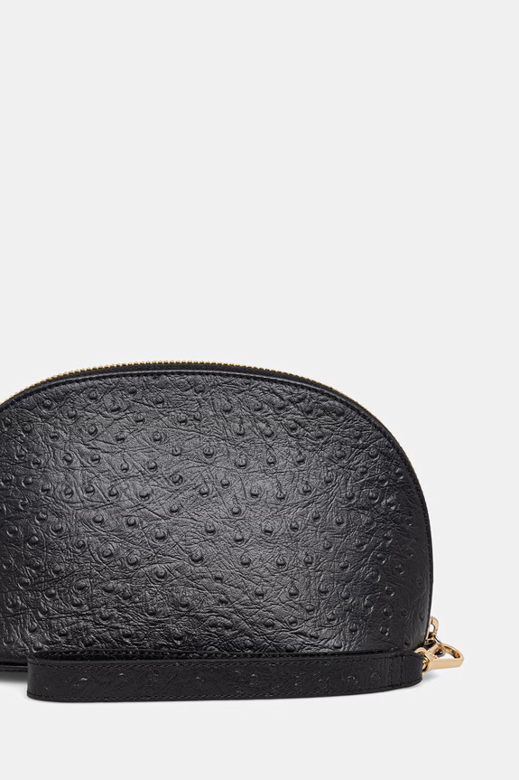 Akcesoria Lilou kopertówka damska skórzana BAG/POUCH/BLAOST/PO czarny