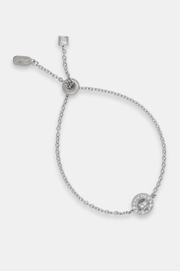 Karl Lagerfeld náramek dámský z nerezové oceli s krystalem stříbrná KLBJX14