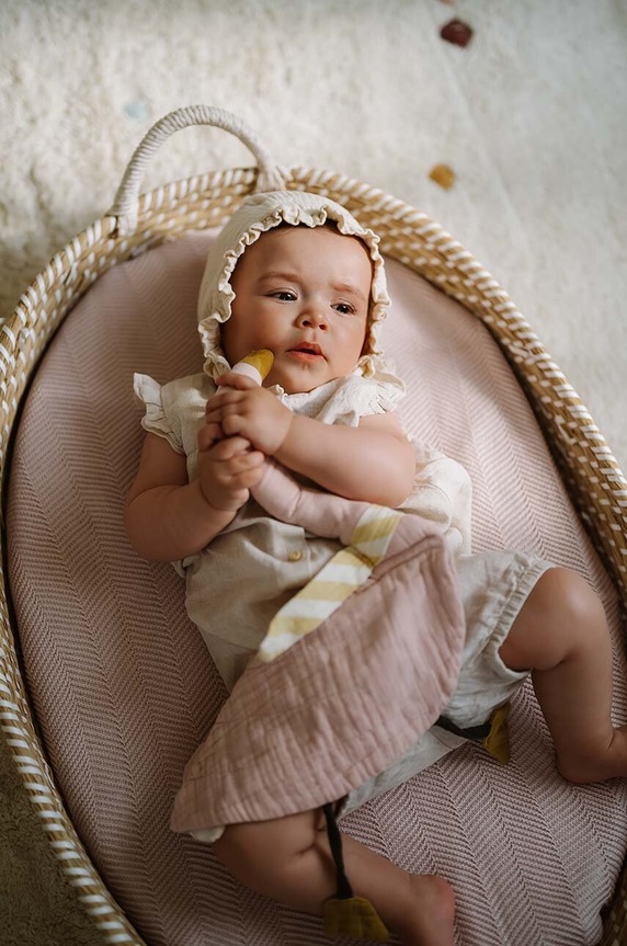 Dětská plyšová hračka La Millou DouDou Swan POWDER PINK růžová 144230.Przytulanka.DouD