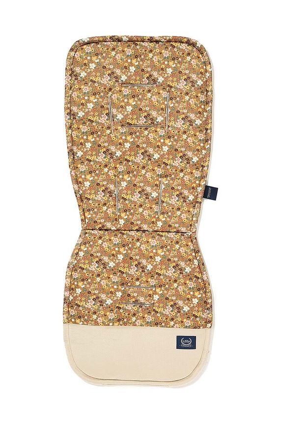 Vložka do kočárku La Millou Jersey FLOWER STYLES hnědá 144003.Wkladka.do.wozka