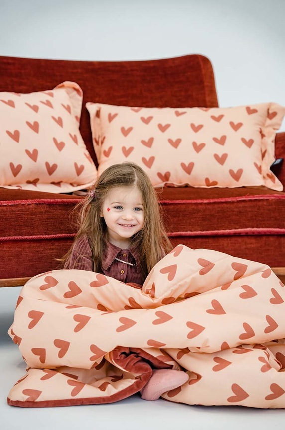 Kojenecké povlečení La Millou HEARTBEAT PINK 141477.Komplet.Poscieli růžová AA00