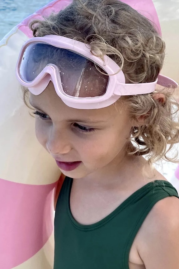 Petites Pommes okulary pływackie HANS GOGGLES różowy HANS.GOGGLES.G