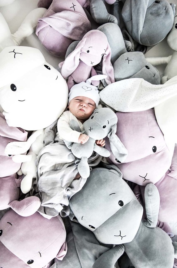 BIMBA Effiki peluche neonati Krolik.Effik.M.013.022 grigio