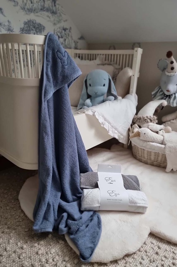 Effiki ręcznik bawełniany dziecięcy 95x95 cm Recznik.z.kaptur.marngr