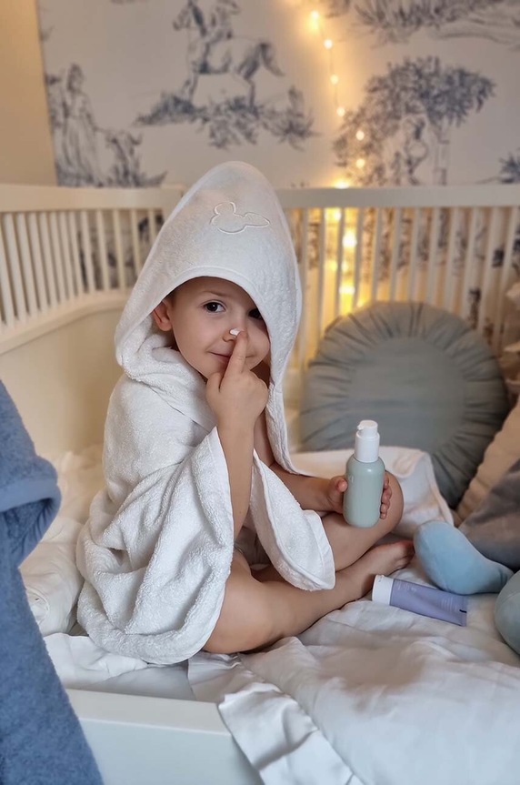 Effiki ręcznik bawełniany dziecięcy 95x95 cm biały Recznik.z.kaptur.bialy