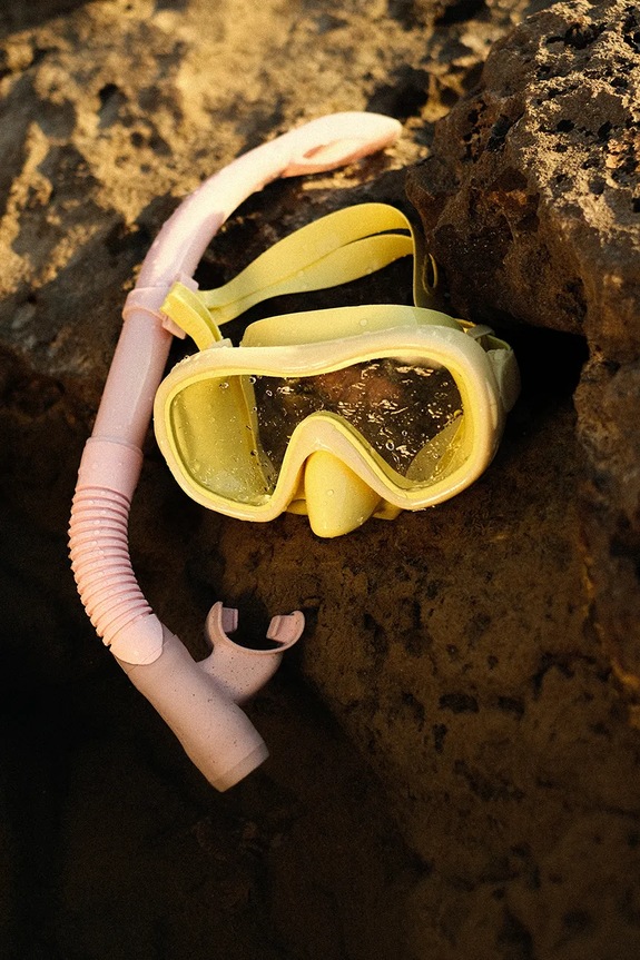 Petites Pommes maska do nurkowania BETTY SNORKELING SET żółty BETTY.SNORKELING.SET