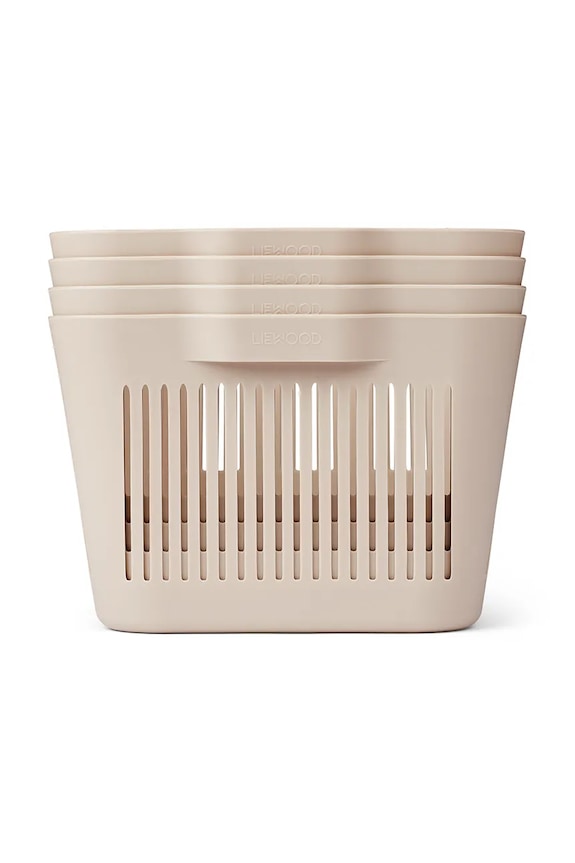 Chlapec Úložný box Liewood Makeeva 14,5 x 21,5 x 30 cm Basket S 4-pak LW17445 béžová